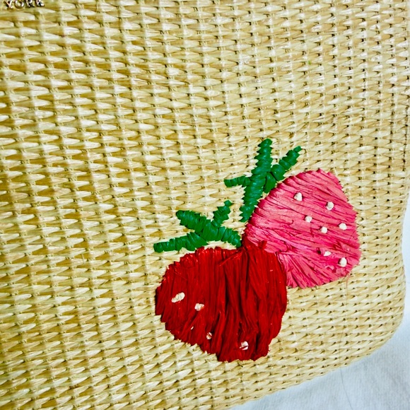 Kate Spade Strawberry Straw Zip Top Clutch Pouch - Picture 6 of 6